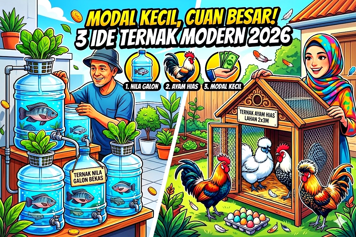 Modal Galon Bekas dan Lahan Sempit: 3 Ide Ternak Modern yang Bakal Jadi Tren Cuan 2026!