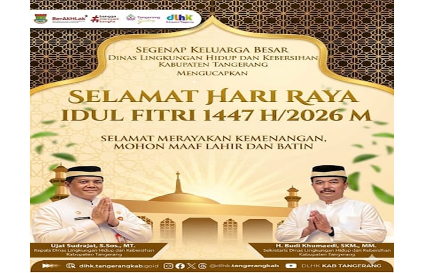 DLHK Kabupaten Tangerang mengucapkan Selamat Hari Raya Idul Fitri 1447 H/2026 M