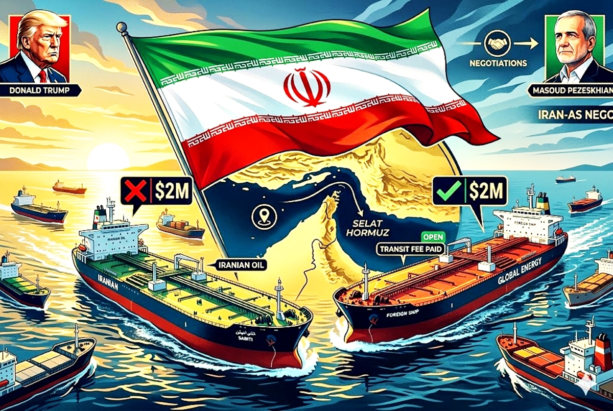 Strategi Cerdik Iran: Buka Selat Hormuz di Tengah Nego dengan Trump, Tapi 'Pajaki' Kapal Rp34 Miliar!