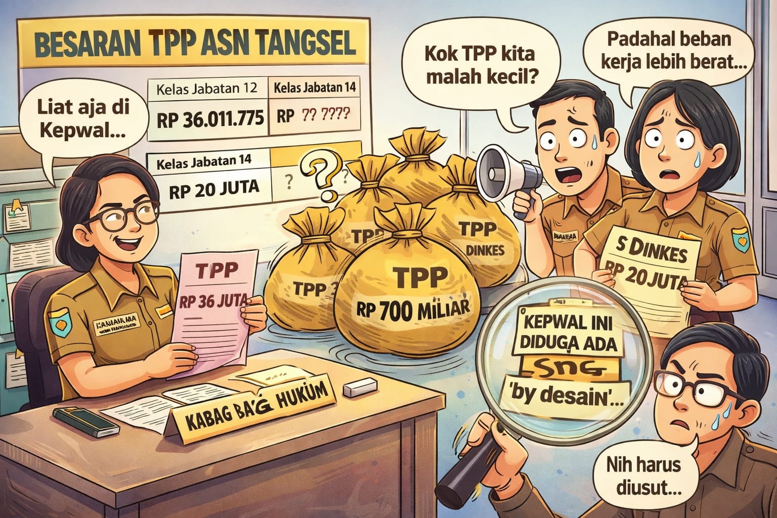 TPP ASN Tangsel Disorot, Diduga Tak Proporsional Antar Kelas Jabatan