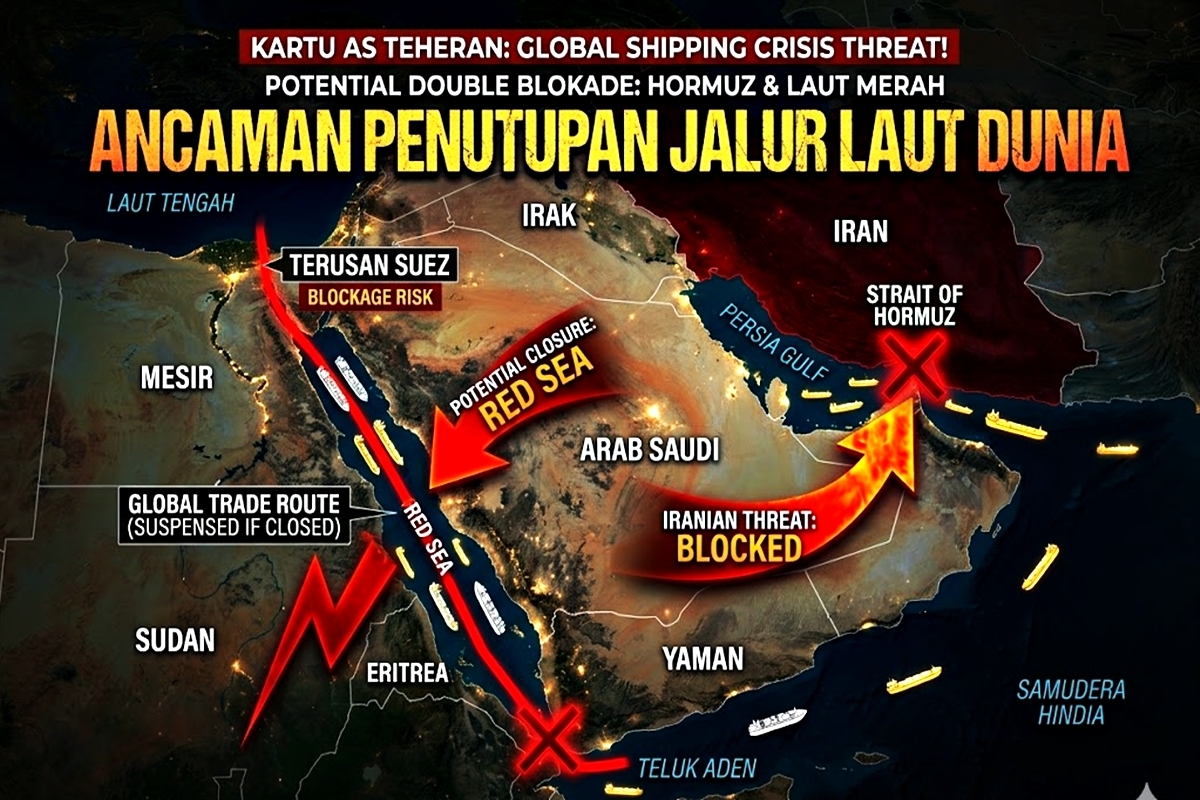 Kartu As Teheran: Mengapa Ancaman Penutupan Laut Merah Bikin Gedung Putih Ketar-ketir?