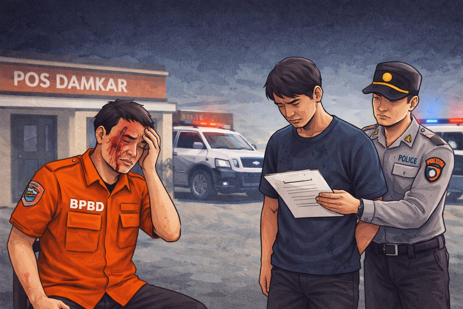 Lakukan Aksi Brutal di Pos Damkar Pinang Kota Tangerang, Terduga Pelaku Diundang Polisi