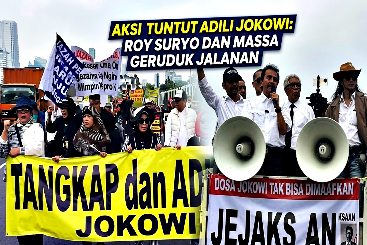 Geger di Depan DPR! Roy Suryo Cs Geruduk Senayan: Tuntut Jokowi Diadili, Gibran Dimakzulkan!