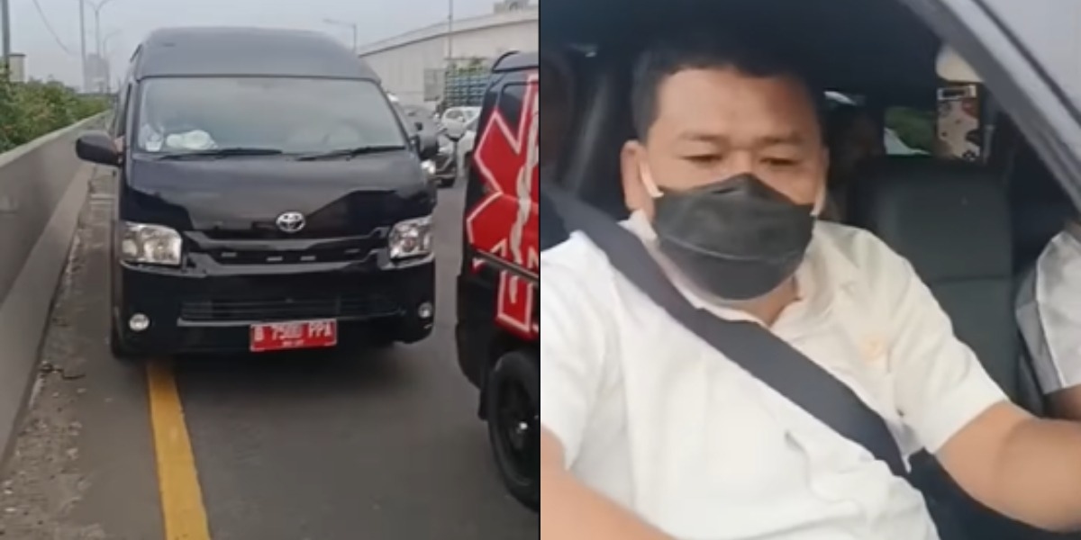 Aksi Arogan Mobil Dinas di Tangsel Halangi Ambulans Darurat Melintas di Tol Serpong Bikin Publik Geram!