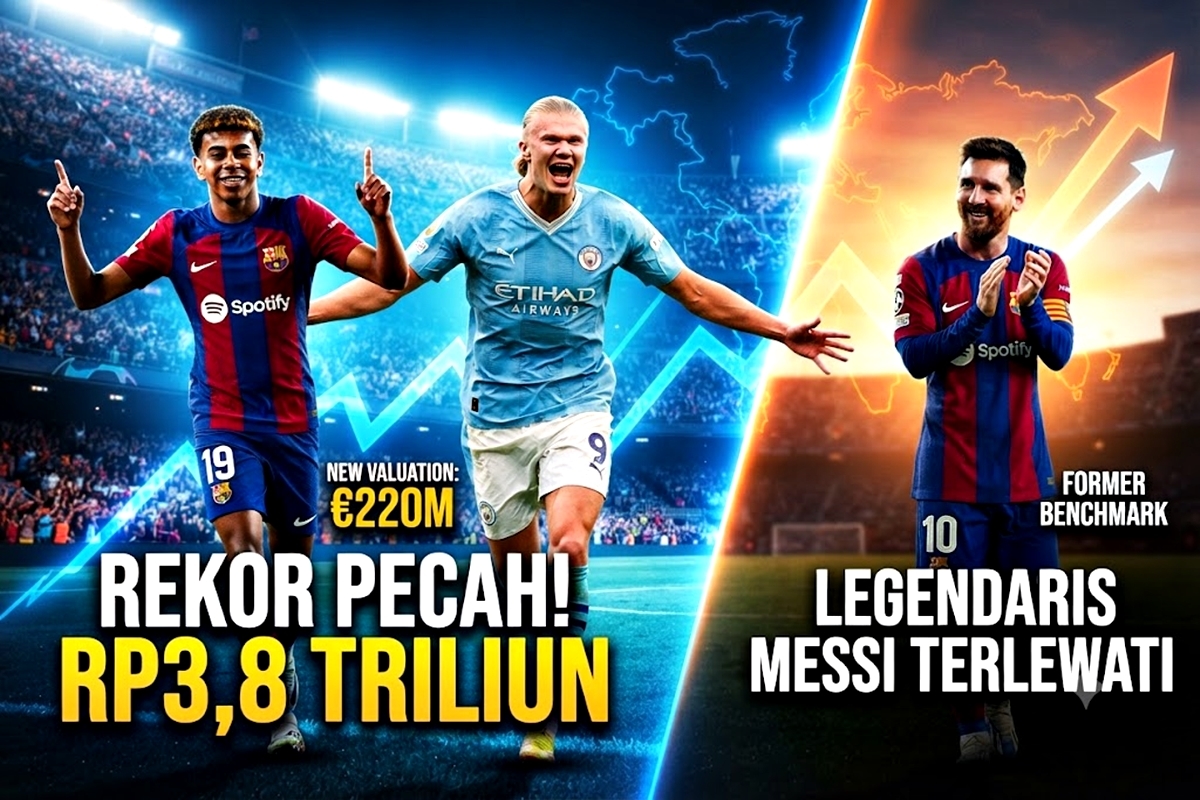 Lamine Yamal dan Haaland Menggila! Rekor Valuasi Messi Resmi Ditumbangkan di Angka Rp3,8 Triliun