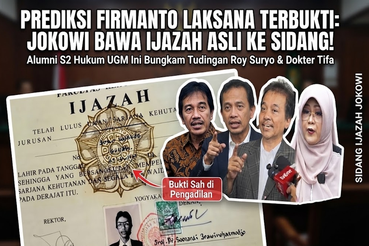 Prediksinya 100 Persen Akurat! Sosok di Balik Strategi Hukum Jokowi Hadapi Tudingan Ijazah Palsu