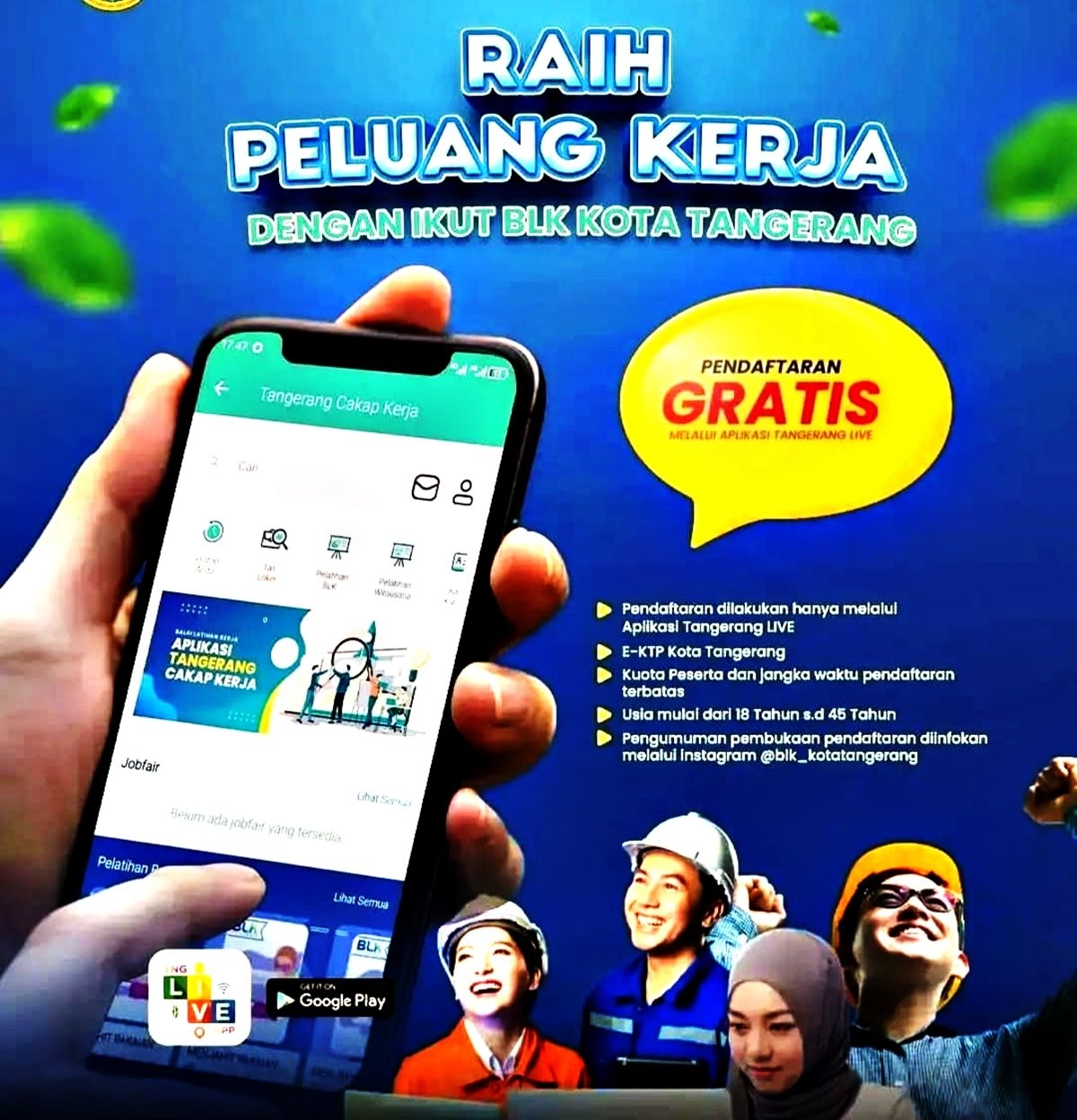 Ayo! KAUM MUDA: Mau Skill Gratis Dan Dibayar? Ini Cara Daftar Pelatihan BLK Kota Tangerang Lewat HP!