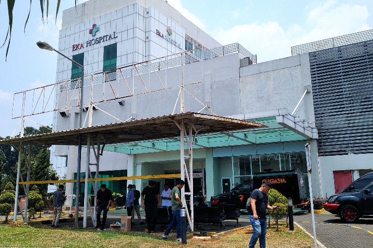  Usai Ledakan di Eka Hospital, Polisi Olah TKP Pastikan Tak Ada Sabotase
