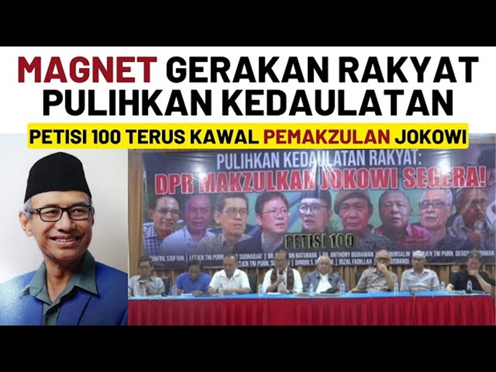 Rakyat Menuntut Pemakzulan Presiden Jokowi, Tema Konsolidasi  Para Tokoh Petisi 100