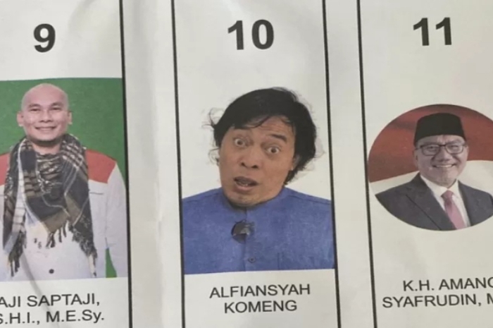 Miliki Selera Humor, Foto Komeng di Surat Suara Caleg DPD RI Viral!