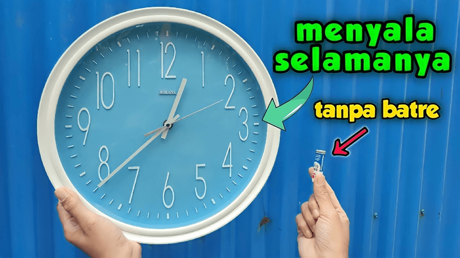 Ide Cerdas Dan Kreatif: Ajaib Banget! Jam Dinding Bisa Menyala Selamanya Tanpa Batre, Modal Satu Bahan