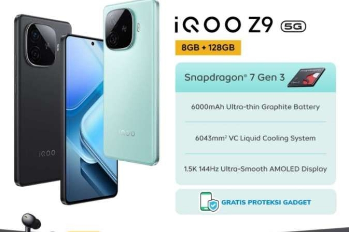 Hp iQOO Z9 Resmi di Indonesia, Intip Harga dan Spesifikasinya!