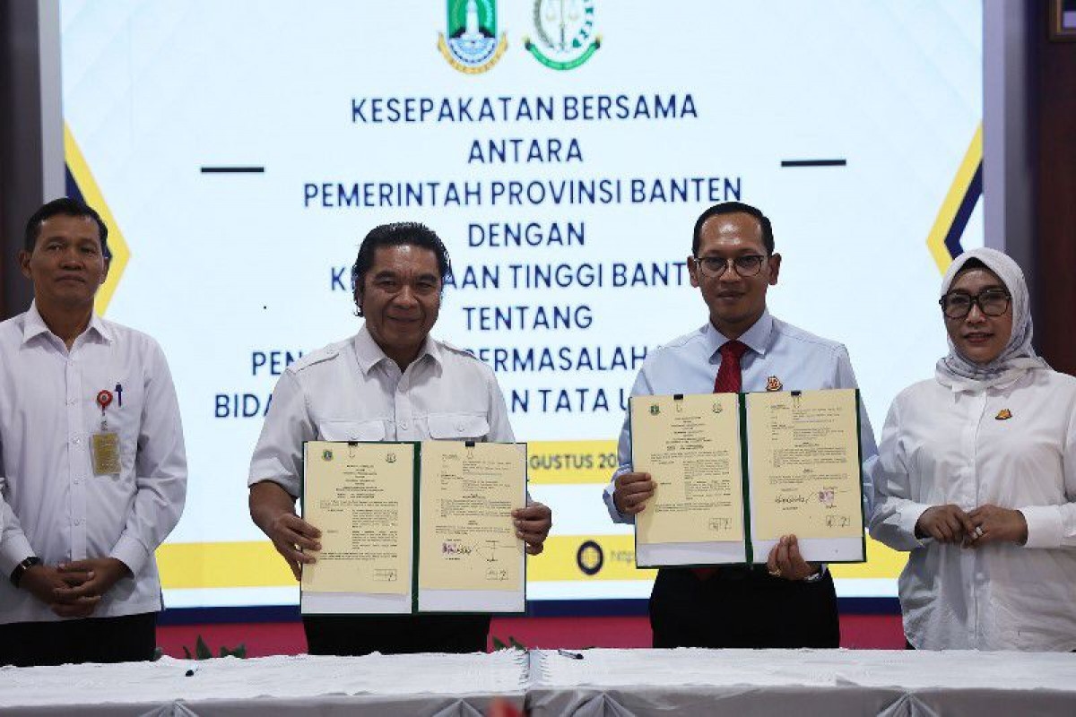 Tiga OPD Provinsi Banten Tandatangani Perjanjian Kerjasama Dengan Kejaksaan Tinggi, Bertujuan Untuk Optimalisasi PAD