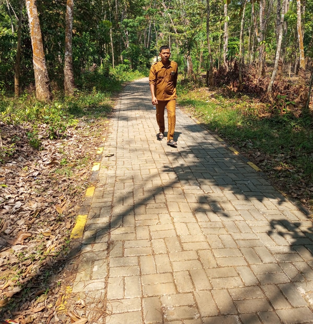 Jalan Lingkungan Berawal Jalan Tanah Kini di Sulap Menjadi Jalan Paving Block, Warga Apresiasi Kades