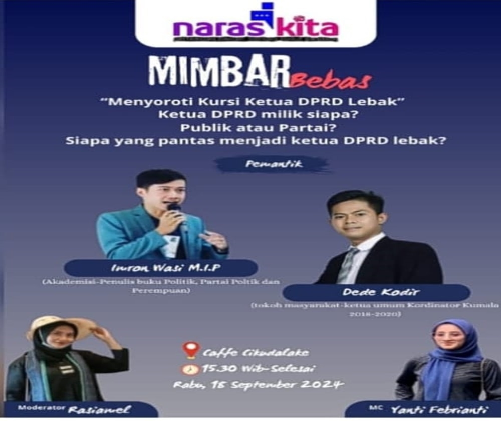 Founder NarasiKita Gelar Mimbar Bebas, Soroti Polemik Kursi Panas Ketua DPRD Lebak