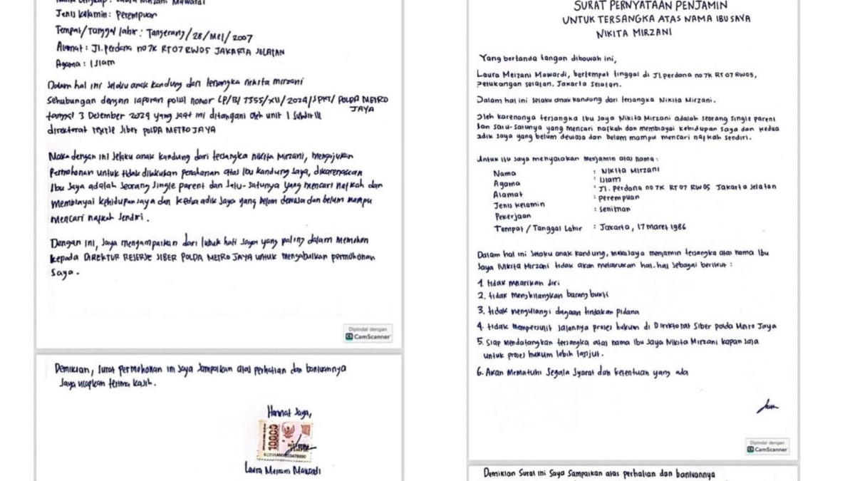 Nikita Mirzani Resmi Ditahan, Lolly Buat Surat Pernyataan Supaya Ibunya dapat Dibebaskan