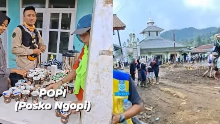 Momen Hangat, Kopi Jadi Penyambung Semangat Relawan di Tengah Banjir dan Longsor Purbalingga