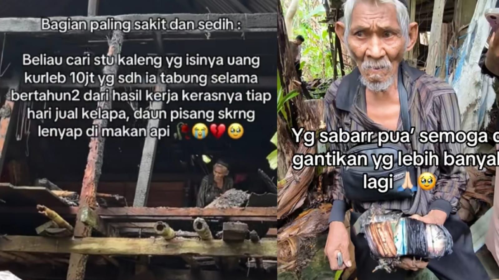 Miris! Kebakaran Hanguskan Rumah Lansia di Polewali Mandar, Tabungan Rp10 Juta Ikut Ludes Terbakar