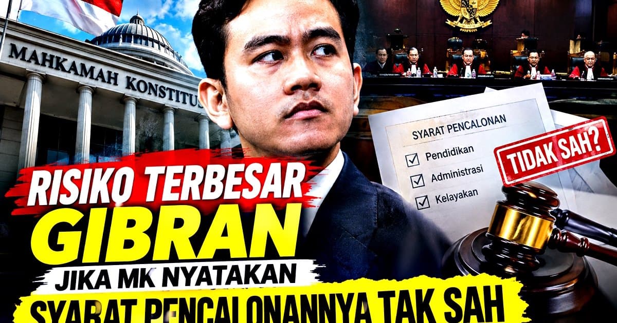 Bukan Lagi Soal Ijazah! Pakar Bongkar Risiko Terbesar Gibran Jika MK Nyatakan Syarat Pencalonannya Tak Sah