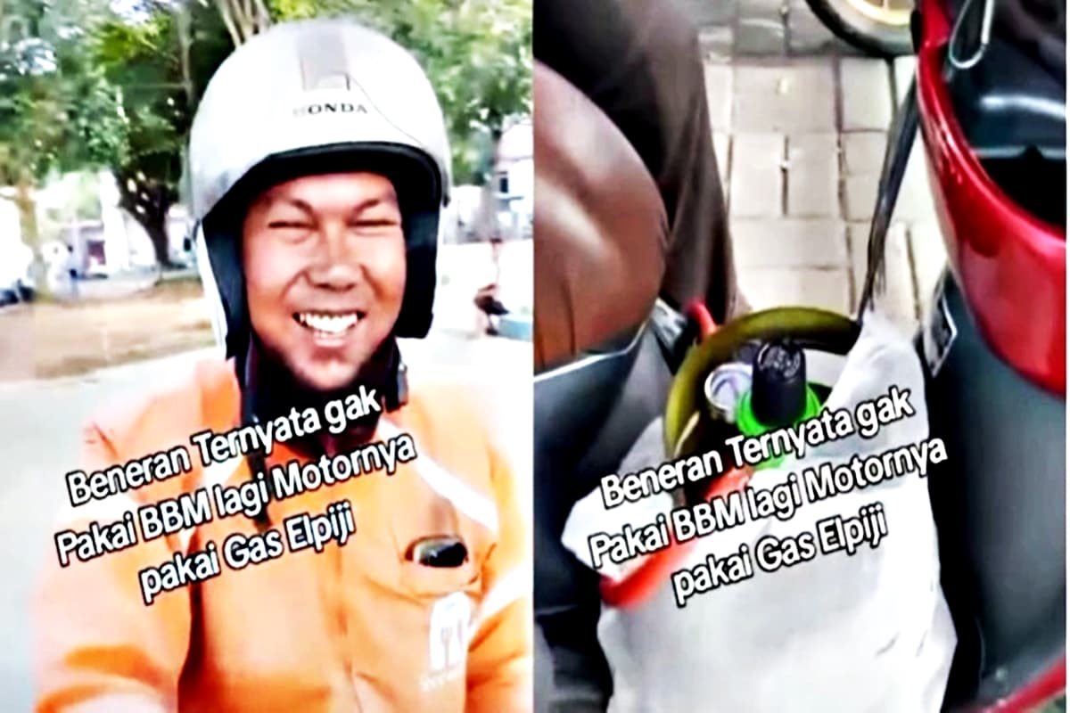 Viral! Driver Ojol Modifikasi Motor Pakai Gas Elpiji 3 Kg, Sekali Isi Tembus 260 KM!