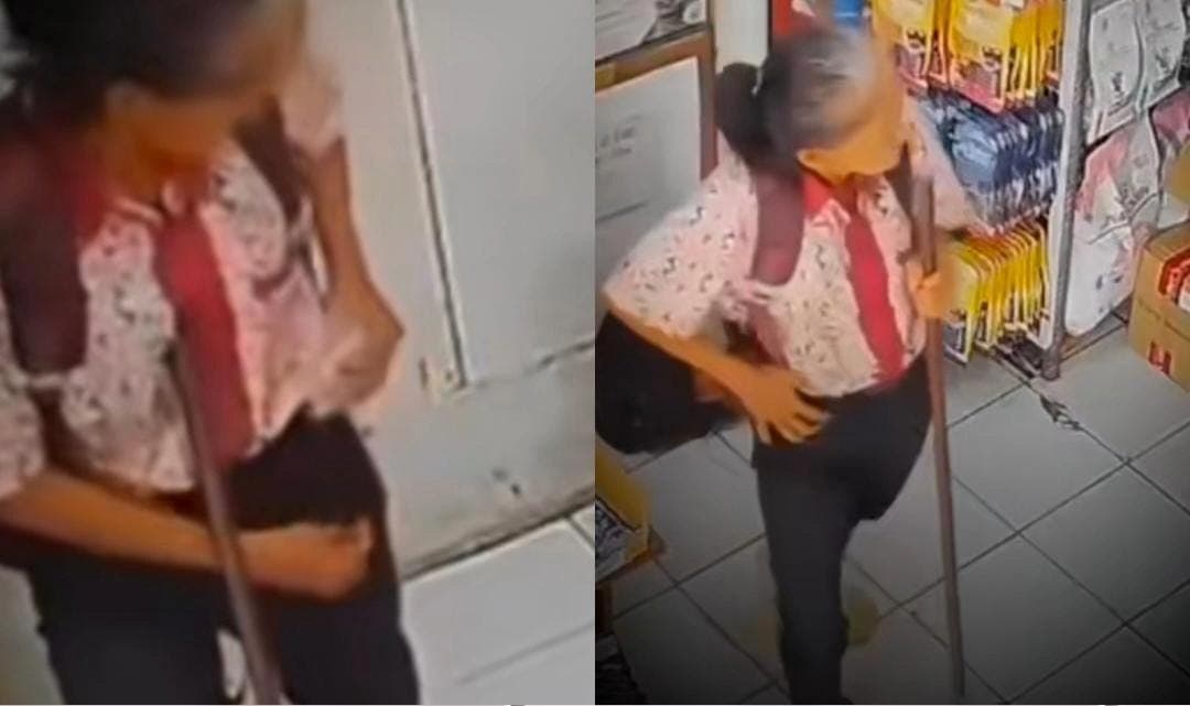 Aksi Nenek Bertongkat Nekat Maling di Petshop Terekam CCTV, Bawa Kabur HP dan Uang