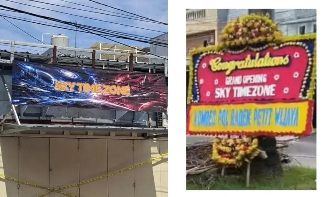 Penggrebekan Judi di Sky Timezone Jakbar, Bunga Papan Kombes saat Peluncuran Buka Dugaan Oknum Pembeking