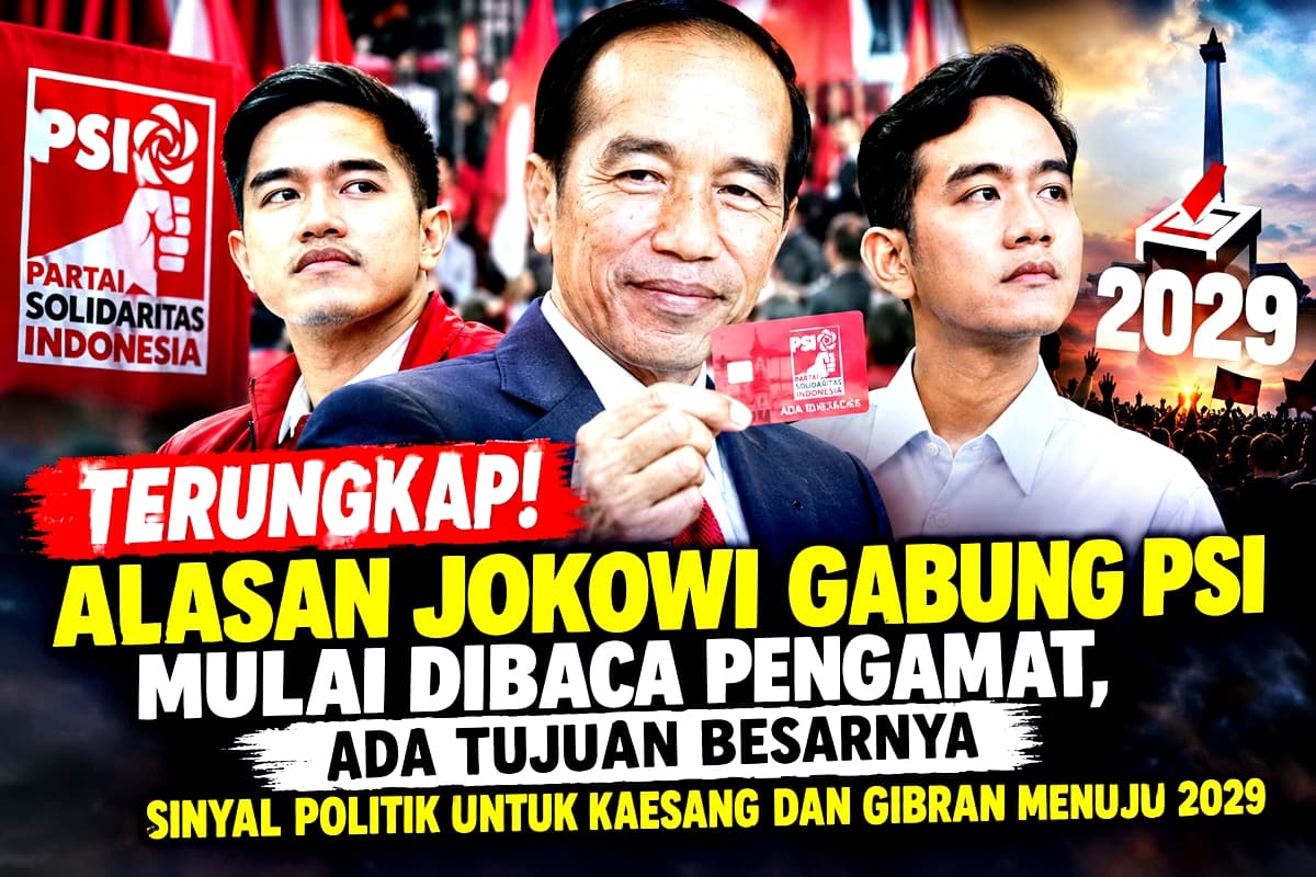Terungkap! Alasan Jokowi Gabung PSI Mulai Dibaca Pengamat, Ada Tujuan Besarnya Sinyal Politik untuk Kaesang dan Gibran Menuju 2029