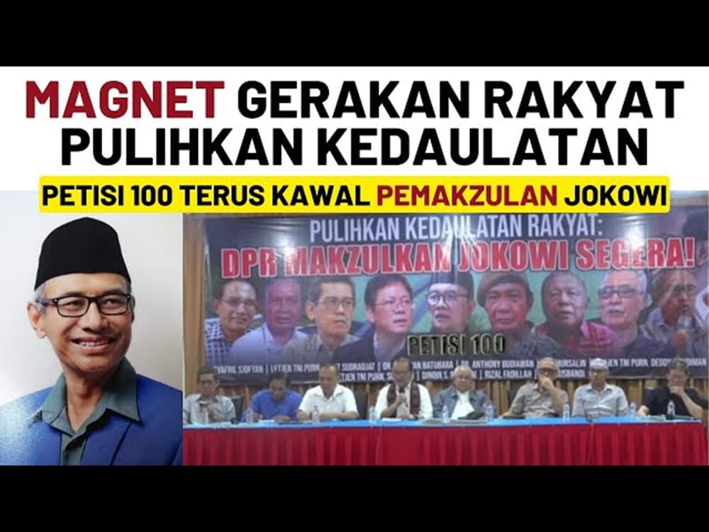 Rakyat Menuntut Pemakzulan Presiden Jokowi, Tema Konsolidasi  Para Tokoh Petisi 100