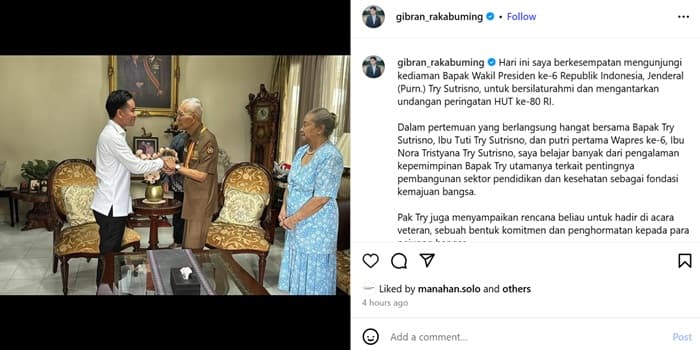Try Sutrisno Geram, Gibran Lepas Sepatu di Rumahnya Gegara Ulah Sosok yang Tidak Terduga