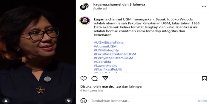 Pidato Ova Emilia Tuai Sorotan Usai Sebut Jokowi Alumni Fakultas Kehutanan UGM, Dinilai Tidak Cocok Jadi Rektor UGM