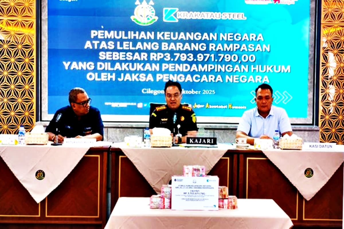 Kejari Cilegon Sita Rp 3,7 Miliar dari Lelang Tanah Hasil Korupsi Bapelkes KS