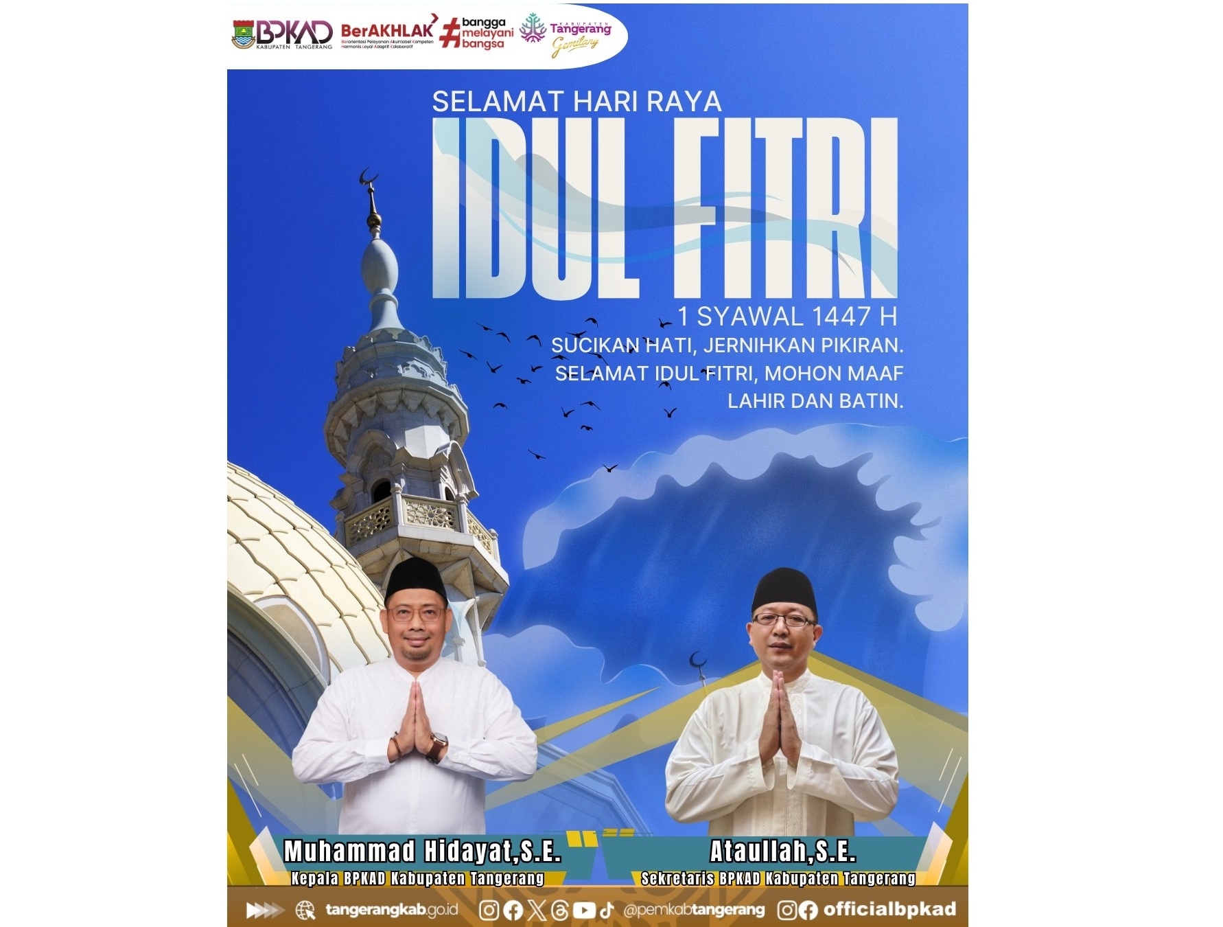 BPKAD Kabupaten Tangerang Mengucapkan Selamat Hari Raya Idul Fitri 1 Syawal 1447 H