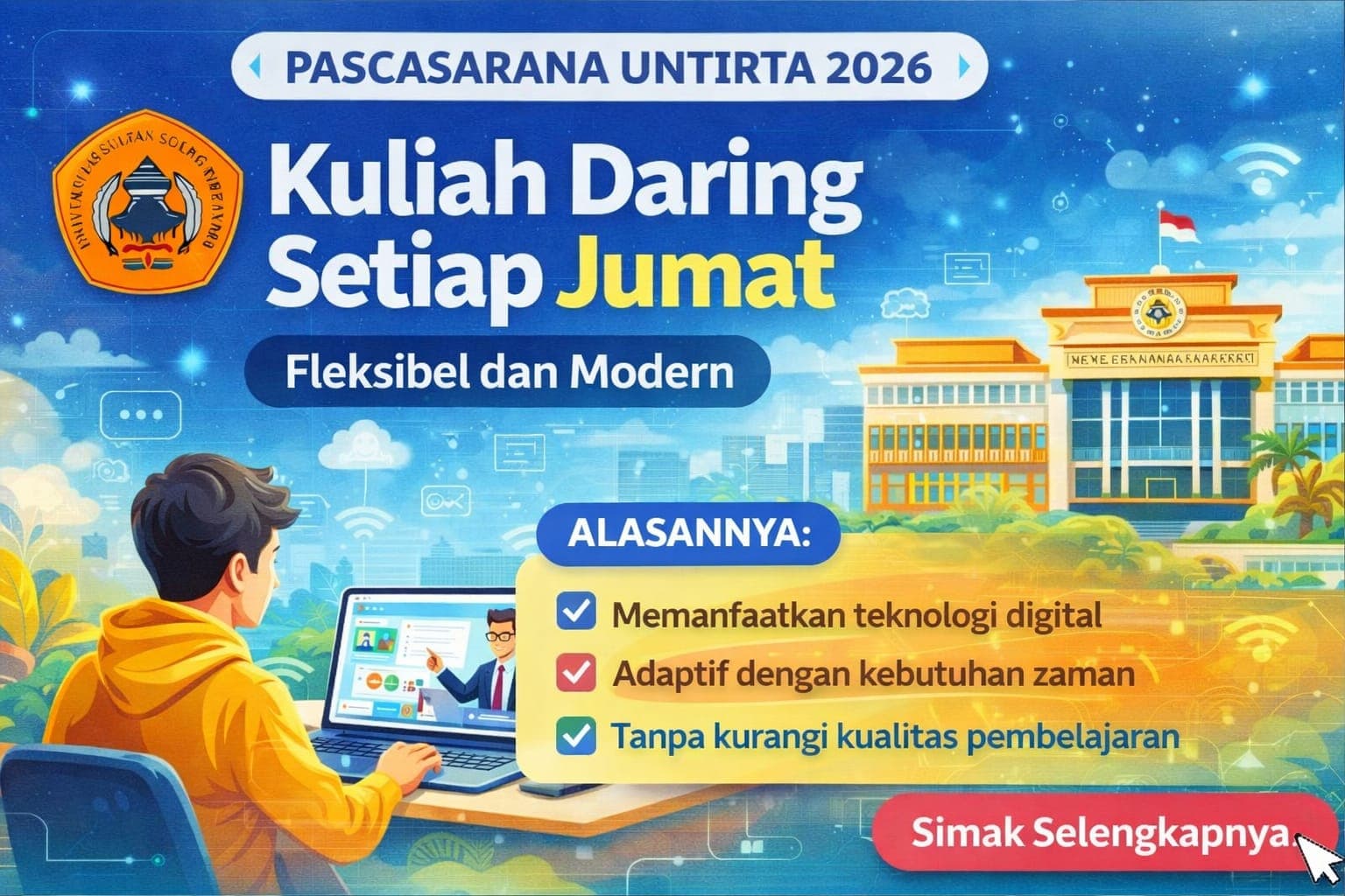 Kabar Terbaru!! Kuliah Daring Setiap Jumat Pascasarjana Untirta Tahun 2026