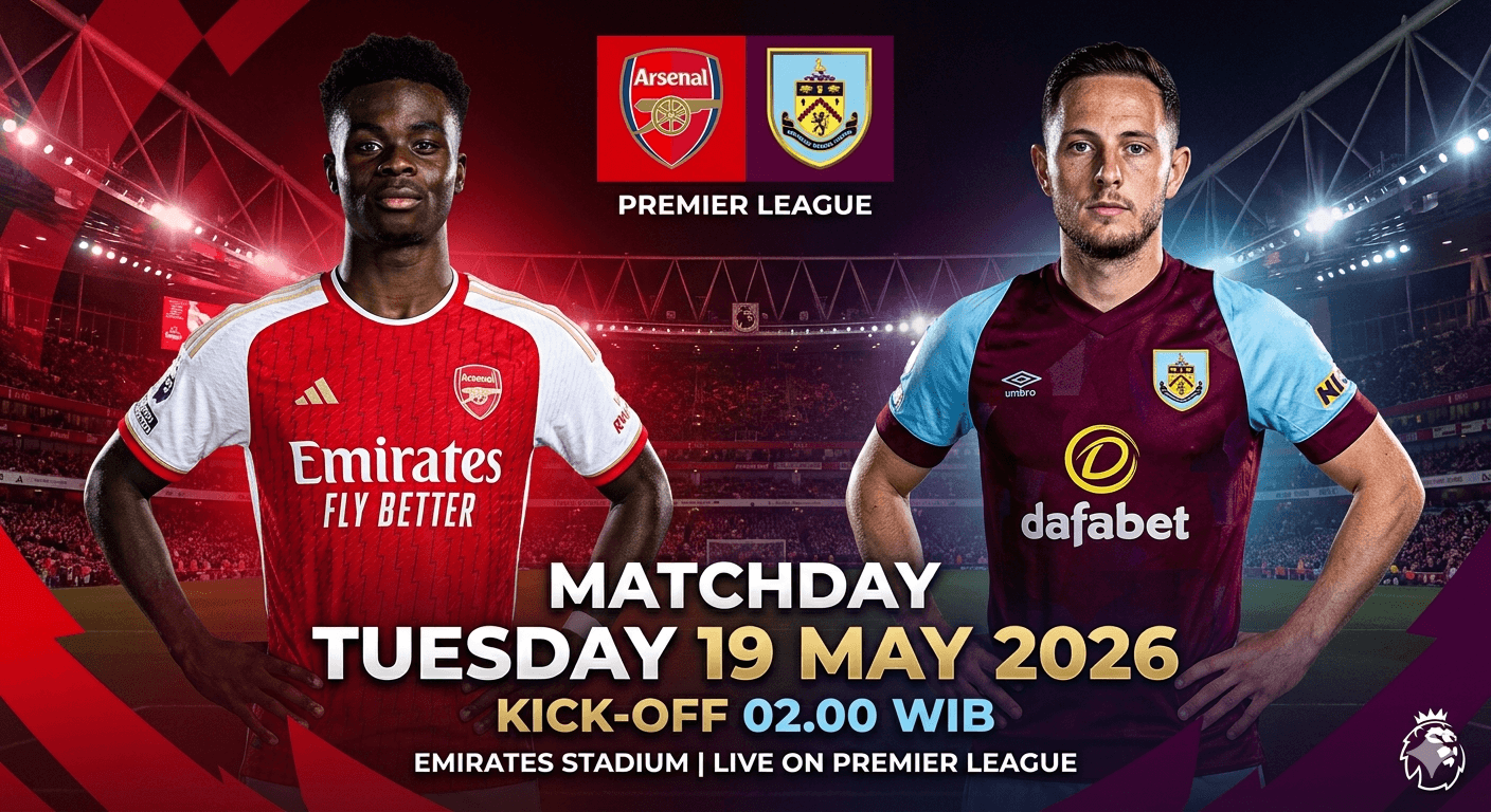 Prediksi Susunan Pemain Arsenal vs Burnley: Arteta Turunkan Mesin Tempur Demi Gelar!