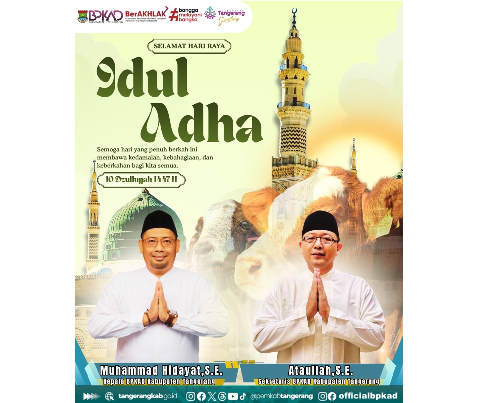 BPKAD Kabupaten Tangerang Mengucapkan Selamat Merayakan Hari Raya Idul Adha 1447 H/2026 M