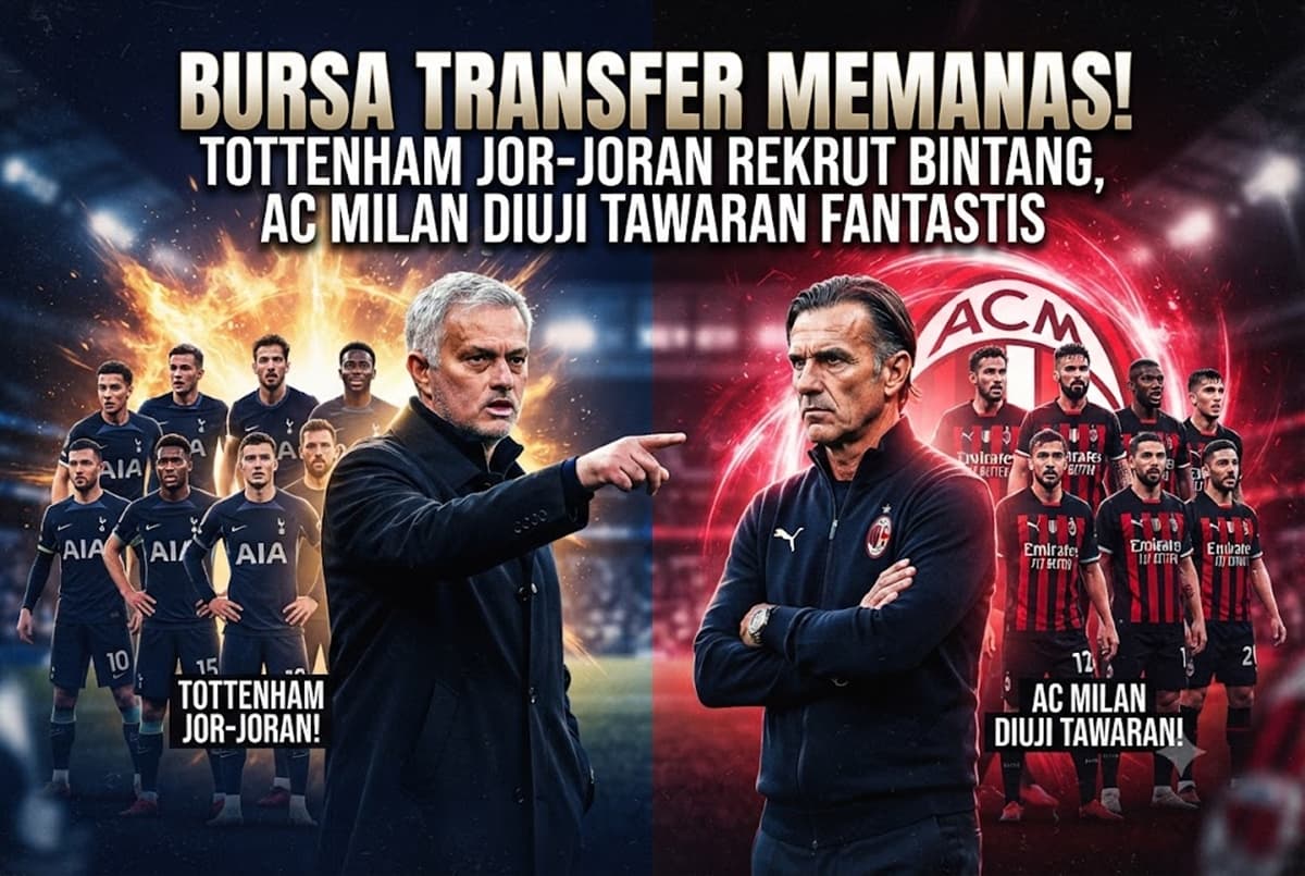 Bursa Transfer Memanas! Tottenham Jor-joran Rekrut Bintang, AC Milan Diuji Tawaran Fantastis
