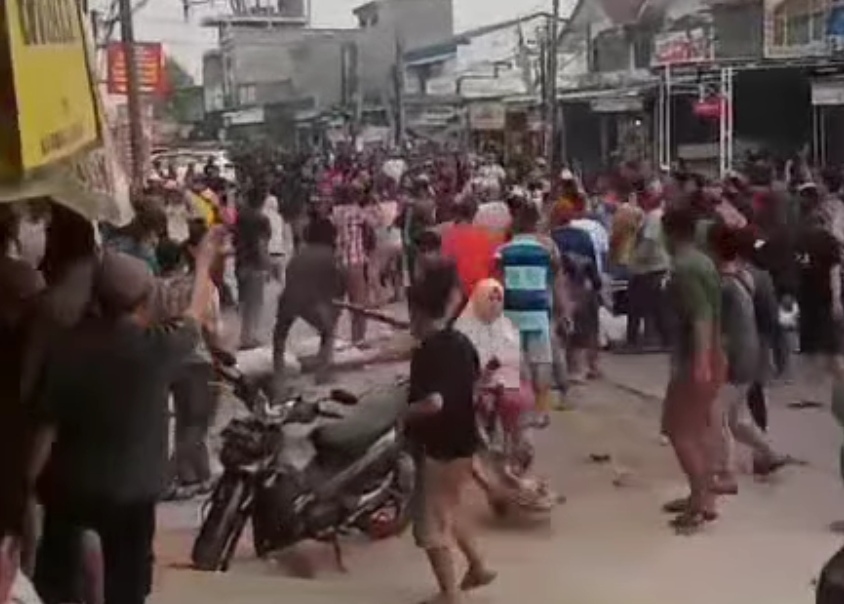 Ormas dan Preman Bentrok dengan Pedagang Pasar Kutabumi Tangerang, 2 Pedagang Luka Parah