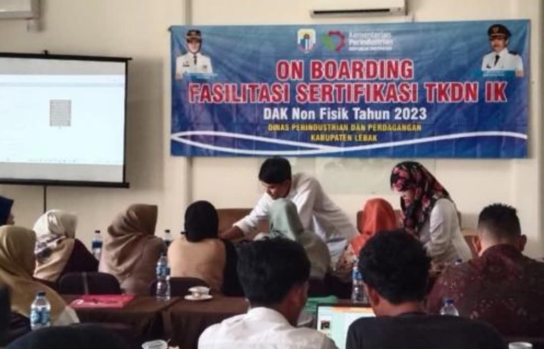 Disperindag Lebak, Gelar On Boarding Fasilitas Sertifikat TKDN IK