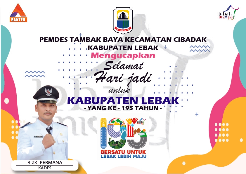 Rizki Permana, Kepala Desa Tambak Baya Kecamatan Cibadak Kabupaten Lebak