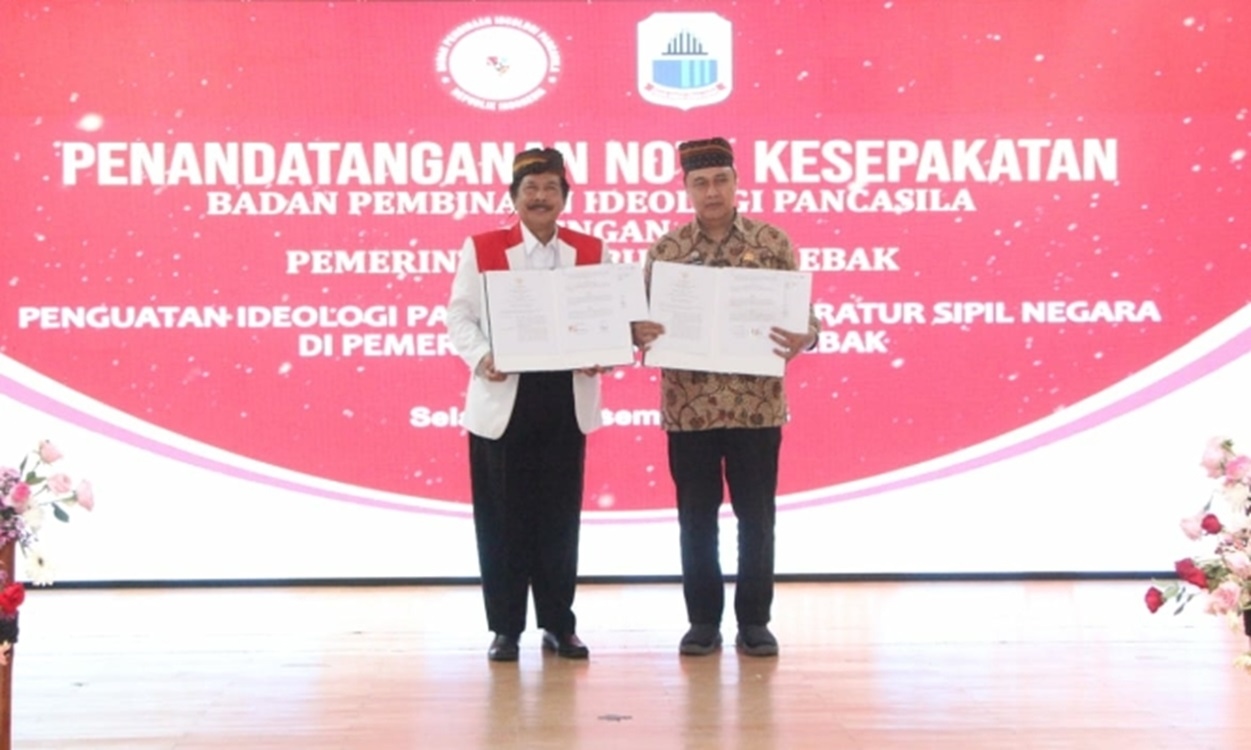 Komitmen Penguatan Ideologi Pancasila, Pj Bupati Lebak MoU Bersama BPIP RI