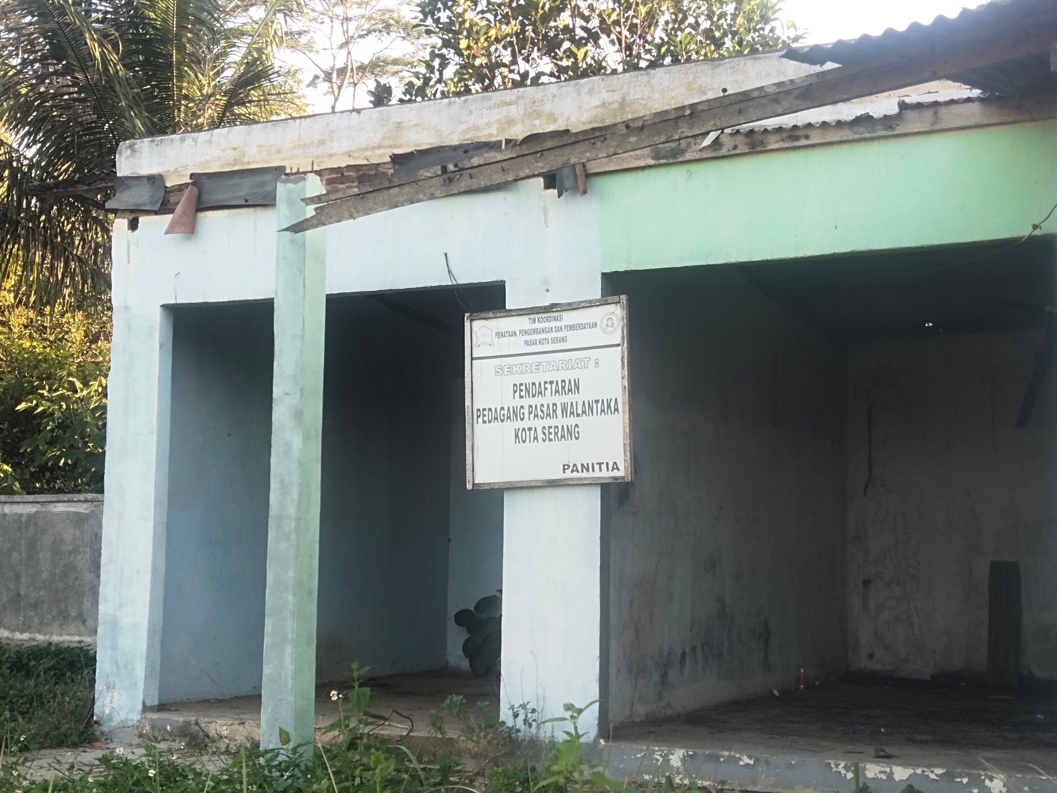 Habiskan Anggaran 2,25 M, Pasar Walantaka Serang Terbengkalai, Pemkot Tidak Punya Anggaran Lagi