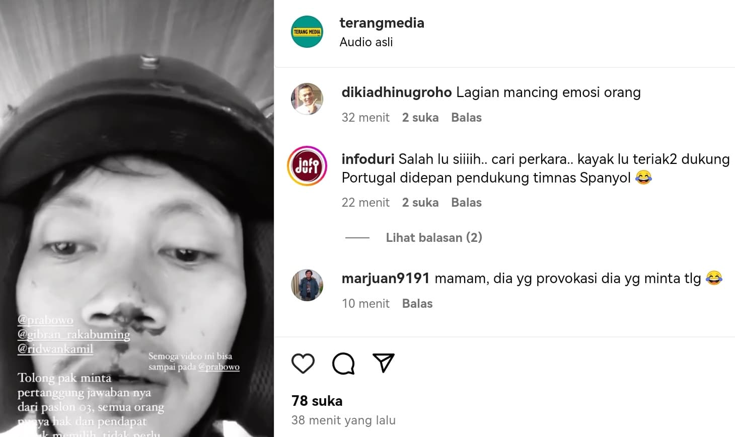 Beri Salam 2 Jari, 3 Pendukung Prabowo Termasuk Perempuan Dipukuli Pendukung Ganjar