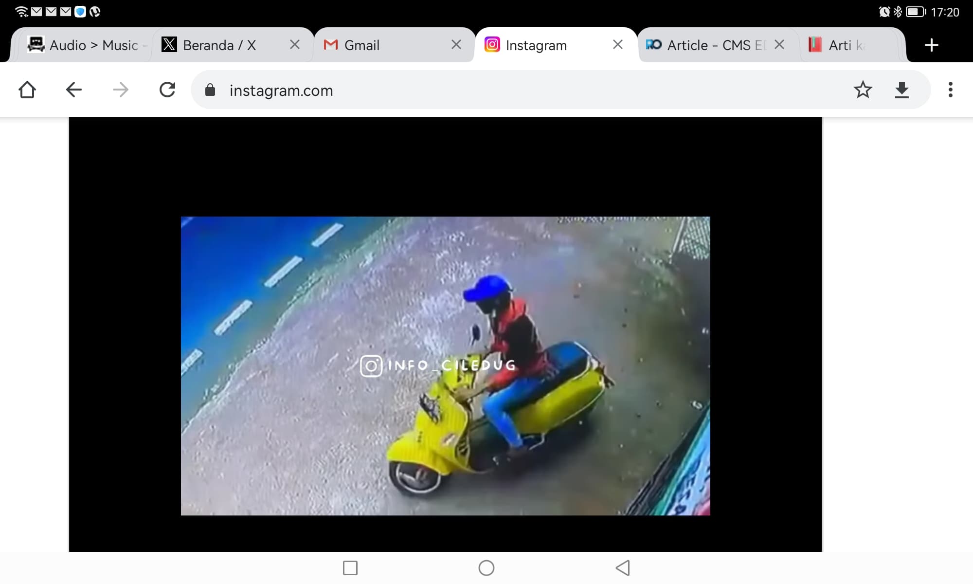 Lupa Cabut Kunci, Motor Vespa Pelanggan Toko Besi di Ciledug Diembat Maling