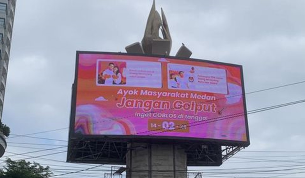Masa Tenang Kampanye KPU Kota Medan Dikangkangi Papan Iklan Yang Terindikasi Angka Nomor Urut Paslon