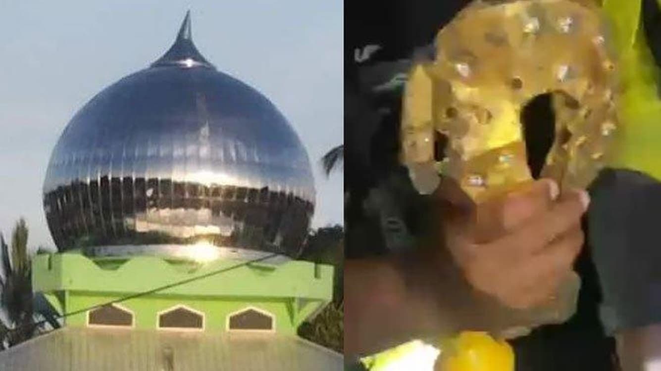 Hiasan Emas di Kubah Masjid Seberat 2,5 Kg, Senilai Rp3 Miliar di Curi Nelayan
