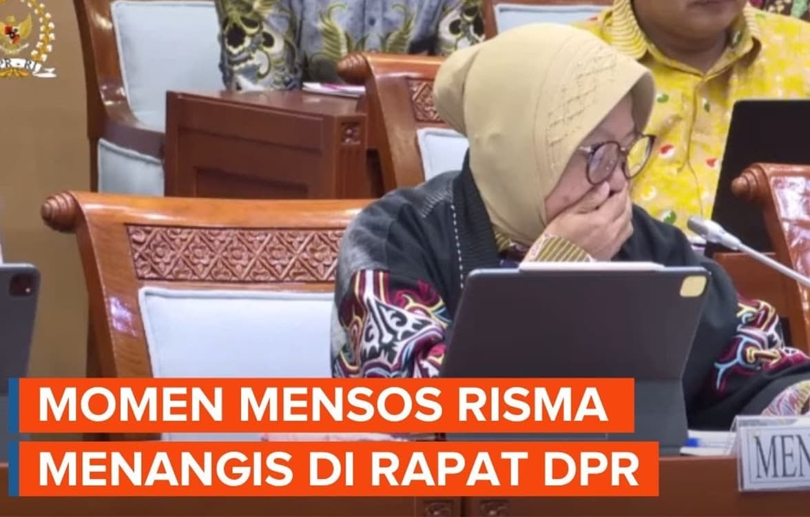 Mensos Tri Rismaharini Menangis Saat Rapat Kerja Dengan Komisi VIII DPR RI