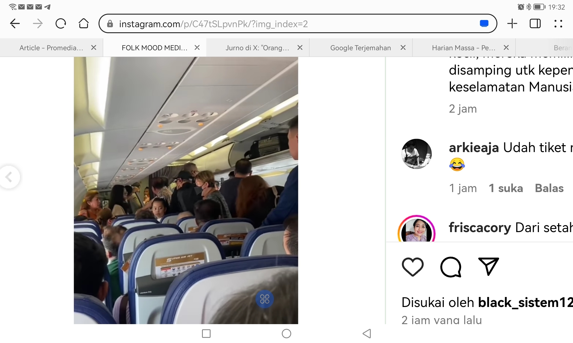 AC Mati, Penumpang Super Air Jet Kompak Minta Turun dari Pesawat