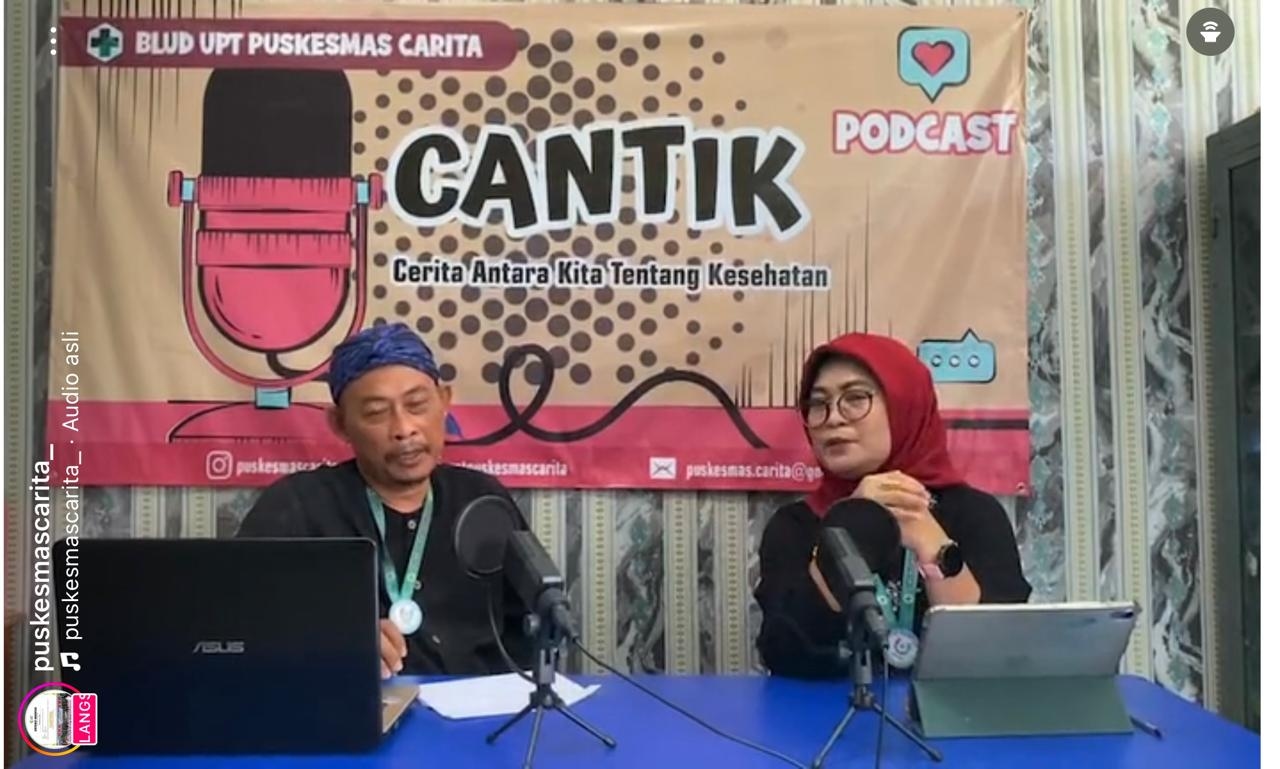 HUT Kabupaten Pandeglang ke-150, Puskesmas Carita Gelar Podcast Cantik