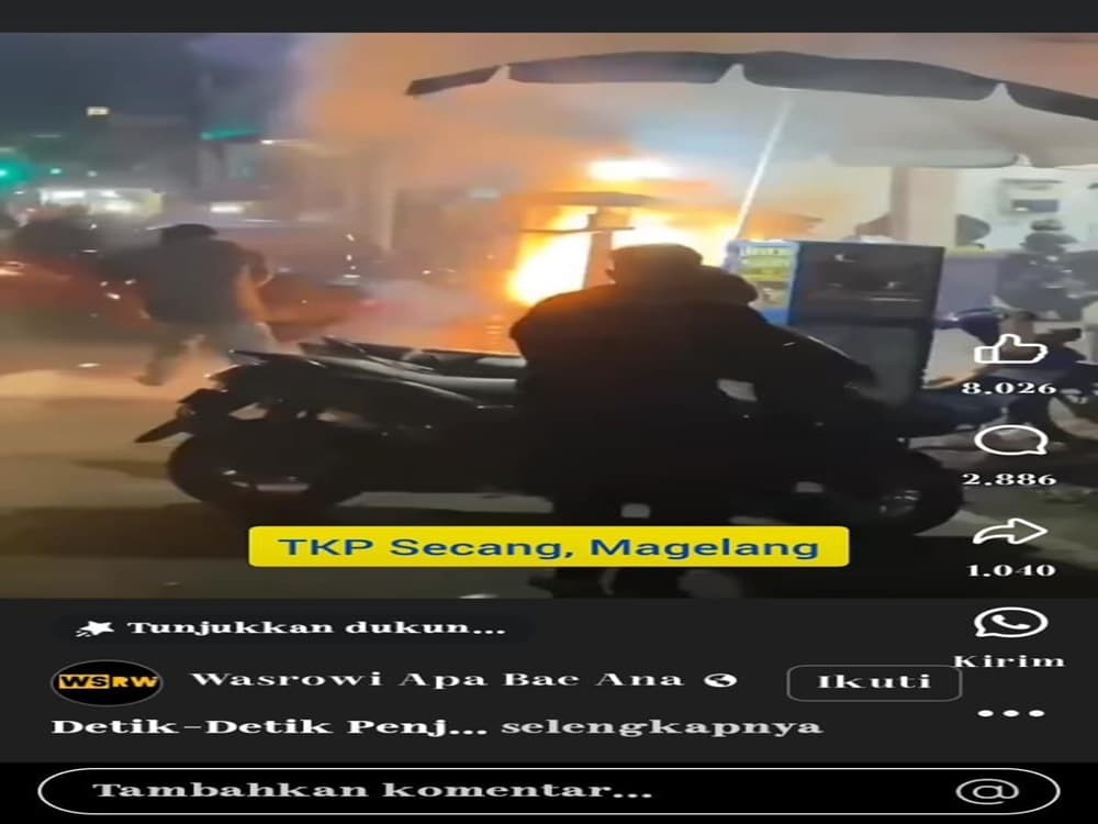 Petasan Meledak, Kios Penjual Petasan Ludes Terbakar di Secang, Magelang.