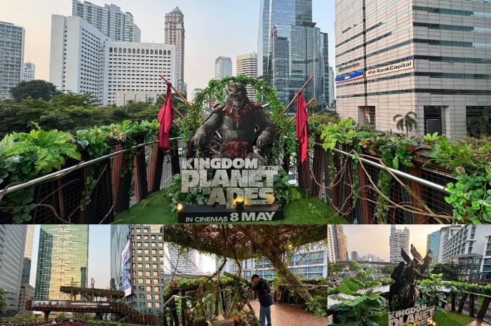 Wow! 20th Century Studios, JPO Phinisi Sudirman Disulap Jadi Instalasi Kingdom of The Planet of the Apes